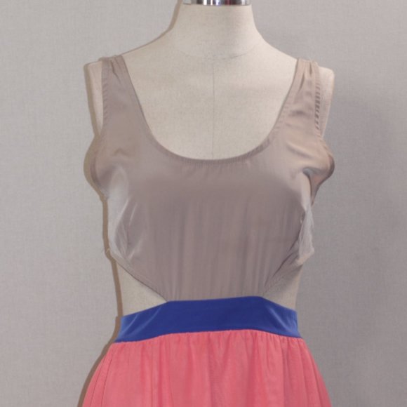 Multi Color Silk Halter Dress (S) - Picture 6 of 13